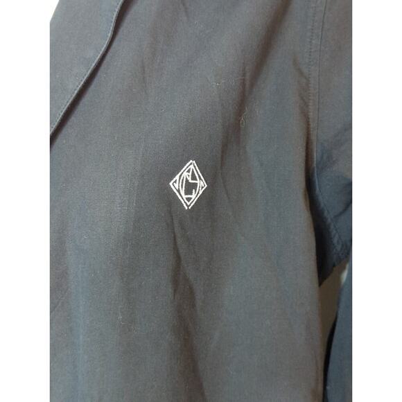 Lauren Ralph Lauren Black Cotton Open Front Layer Blouse Women's Petite Small - Picture 3 of 7